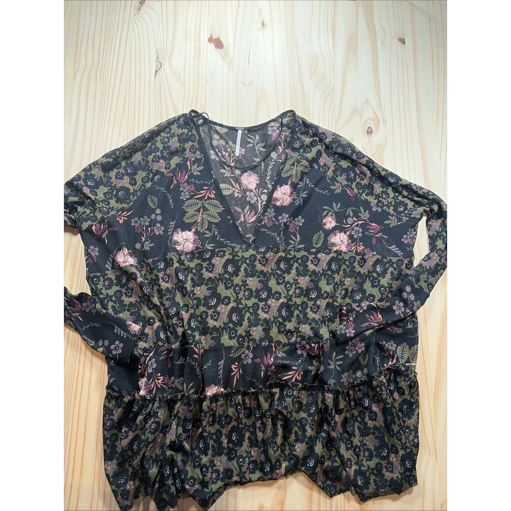 Women Small Free People Isabelle Tunic Whimsigoth Boho Top Blouse Shirt Read